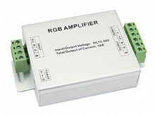 Повторитель усилитель сигнала SW-Group AMP-RGB-18A 12В/24В 6А 216/432Вт IP20 Алюминий  картинка 